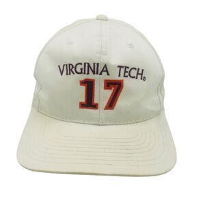 Vintage 90's 17 Stitch NCAA Virginia Tech Hokies Snapback Cap Hat RARE